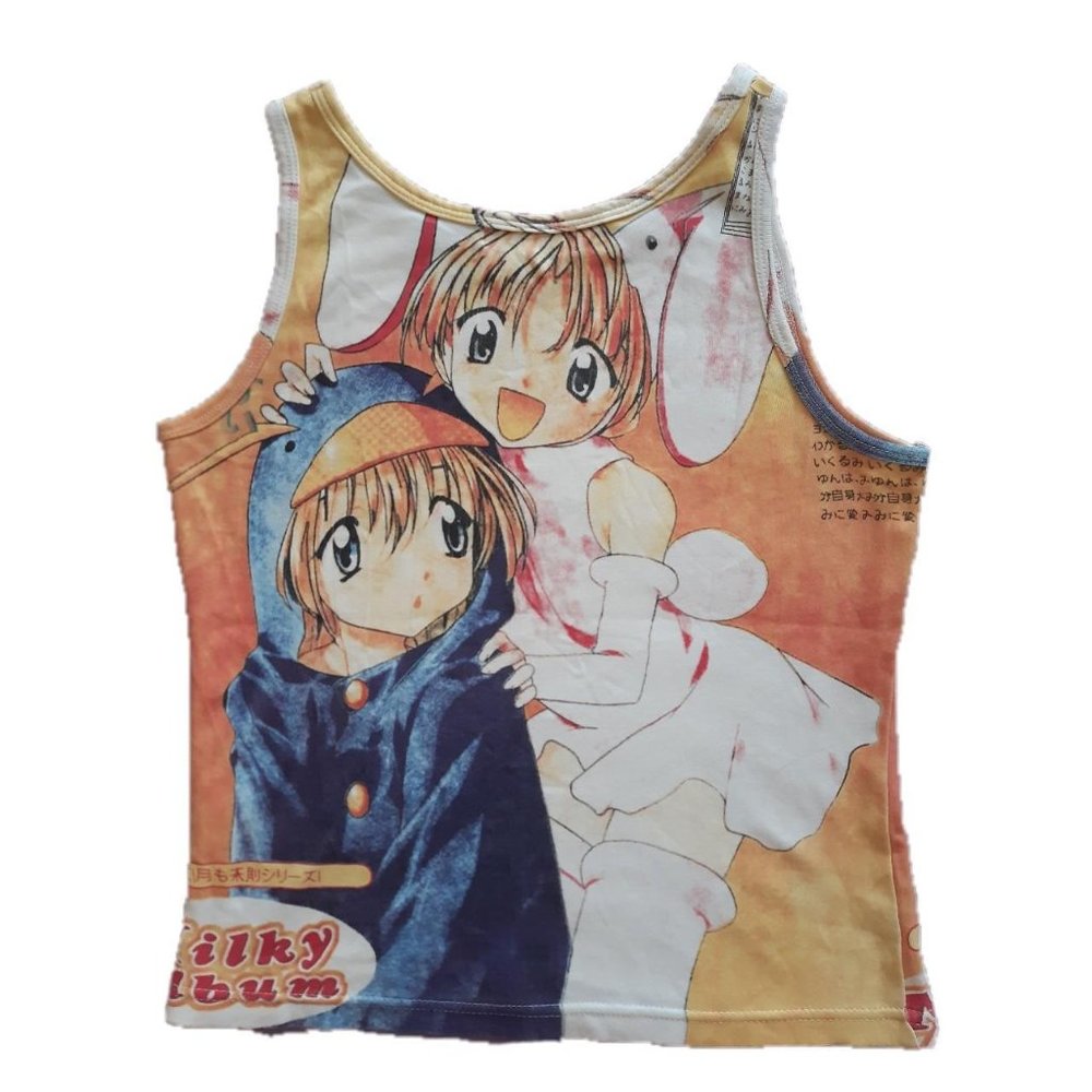 Women's Orange and Blue T-shirt